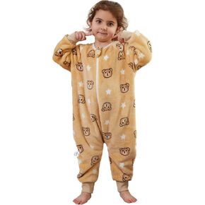 Unisex Baby Sleeping Bag Soft Long Sleeve Sleeping Sack with Feet Warm Wearable Blanket 9 Months-6 Years in Saudi Arabia