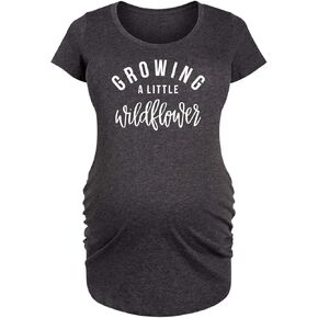 Growing A Little Wildflower - Maternity Scoop Neck T-Shirt in Kuwait