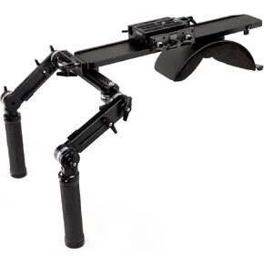 PROAIM Discovery SR-10 Mount Counter Mount Rig لكاميرا DSLR تصل إلى 20 كجم/44 رطل. مقبض Rosette مع وضع مقبض واسع/ضيق. 15 مم حبل كاميرا الإصدار السريع ، 1/4 "-20 مؤشرات ترابط in Kuwait