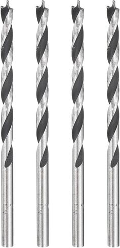 HARFINGTON 4pcs Brad Point Drill Bits 3.5mm(9/64") Dia Straight Round Shank Metric Brad Point Spiral Twist Drill Bits for Softwood Hardwood Plywood Plastic Rubber, Silver Tone in Saudi Arabia