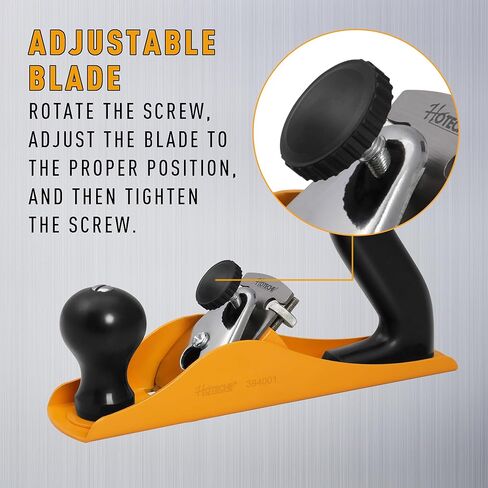 Hoteche No.4 Wood Plane - Adjustable Smoothing Bench Hand Planer for Woodworking and Trimming - 9.5-Inch Jointer Plane with 2-Inch Blade in Kuwait