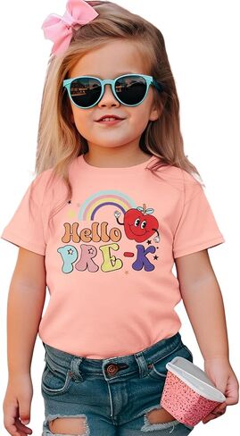 Sofeon Hello pre-k قمصان فتيات صغيرات يعودون إلى المدرسة in Saudi Arabia