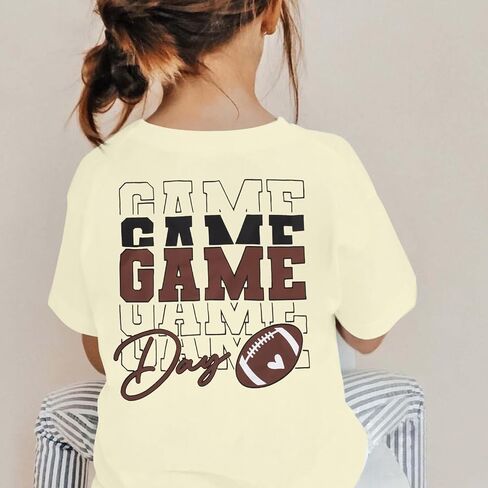 لعبة Doy Toddler Day Shirt Football Sunday Tshirt for Girls Boys Rugby Athletic Athlet Doffor in Kuwait