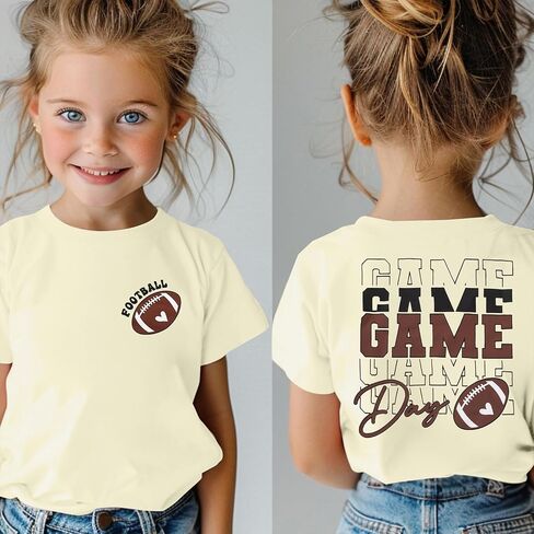 لعبة Doy Toddler Day Shirt Football Sunday Tshirt for Girls Boys Rugby Athletic Athlet Doffor in Kuwait