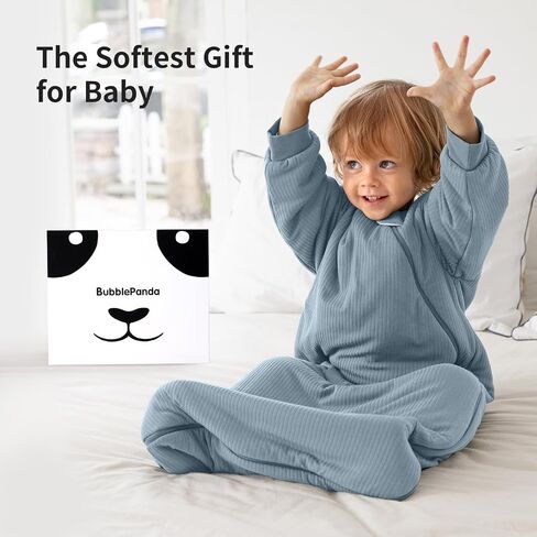 رايون مصنوعة من كيس النوم الخيزران 18-24 شهرًا 1.5 TOG Long Sleeve Winter Sleep Sack 2T Baby Beabense مع حقيبة نوم سحاب ثنائية الاتجاه للأطفال طفل صغير in Kuwait