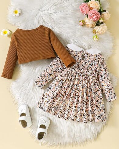 Mioglrie Toddler Baby Girl Dress Fall Winter Outfits Coat Baby Girls Dresses 6 9 12 18 24 Months 2t 3t Girl Clothes in Saudi Arabia