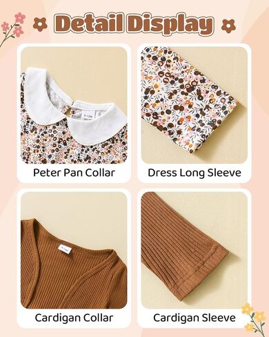 Mioglrie Toddler Baby Girl Dress Fall Winter Outfits Coat Baby Girls Dresses 6 9 12 18 24 Months 2t 3t Girl Clothes in Saudi Arabia