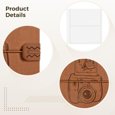 Keepsake Wedding Organizer, Pu Leather Photo & Card Binder, Holds 200 Photos, Convenient Elastic Closure for Storage in Saudi Arabia