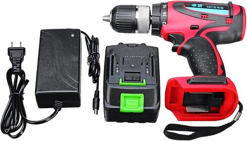68V 10Ah Cordless Rechargeable Electric Drill 2 Speed Heavy Duty Torque Power Drills in Saudi Arabia