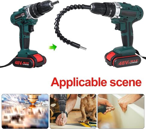 Cordless Impact Drill Driver High/Low 25+3 Gears Speed 2 Battery Set in Saudi Arabia