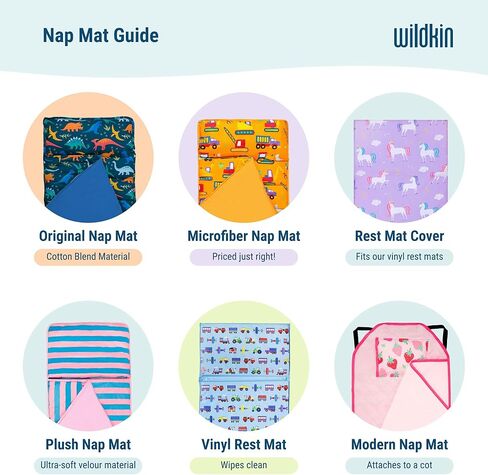 Wildkin Kids Vinyl Nap Mat – Foldable, Durable Rest Mat for Daycare & Preschool in Saudi Arabia