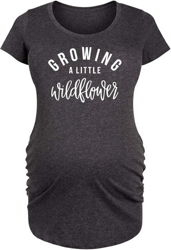 Growing A Little Wildflower - Maternity Scoop Neck T-Shirt in Kuwait