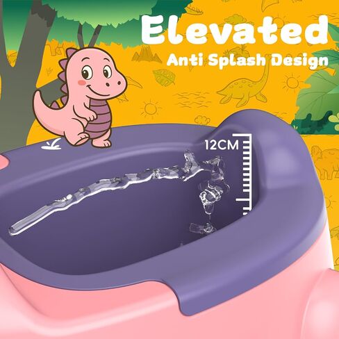 Potty Training Toilet Toddler Potty Chair Kids Boys Girls Dinosaur Animal Comfortable Potties Training Seat for Childrens Ages 1-3 Portable Baby Toilets with Lid Back Easy to Clean Potty Trainer,Blue in Saudi Arabia
