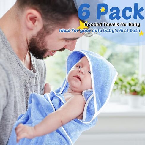 Chumia 6 Pack Baby Bath Tafel Coral Fleece Soft Soft Usporbounborn Wedborn Withed Fael for Kid 30 × 30 بوصة بطانية حمام طفل للأطفال (Multicolor) (Multicolor) in Kuwait
