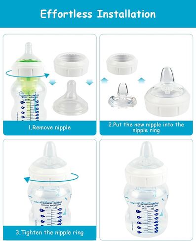 Sippy Nipple for Dr. Brown's Wide-Tejue Baby Wottles & Sippy Spout Bottles ، 100 ٪ Silicone Bott Bottle Sippy Nipple ، 6M+، Flow Flow ، 4 Count in Saudi Arabia