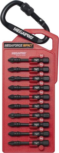 Megapro Megaforce Impact Bits | تعديل خصيص S2 الصلب | الالتقاط المغناطيسي | الانتهاء من أكسيد الأسود (Torx متنوعة) in Kuwait