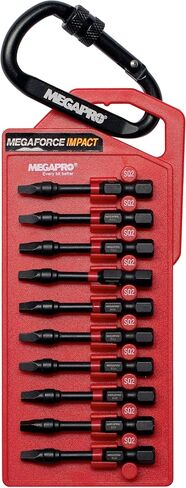 Megapro Megaforce Impact Bits | تعديل خصيص S2 الصلب | الالتقاط المغناطيسي | الانتهاء من أكسيد الأسود (Torx متنوعة) in Kuwait