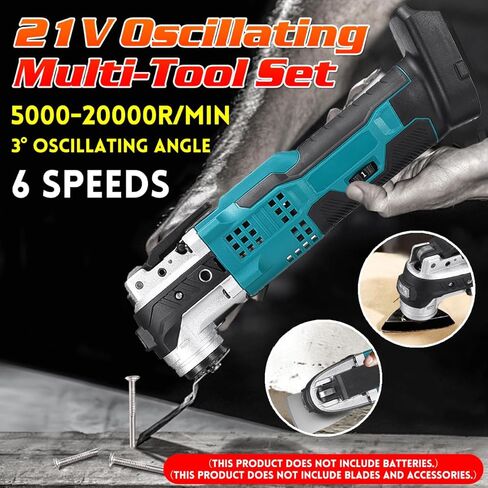3° 14A Cordless Oscillating Muti-Tools 6 Speed Woodworking Shovel Cutting Trimming Machine Fit Makiita in Saudi Arabia