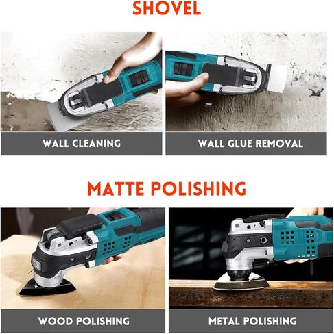 3° 14A Cordless Oscillating Muti-Tools 6 Speed Woodworking Shovel Cutting Trimming Machine Fit Makiita in Saudi Arabia