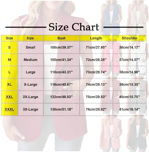 Blazer Vest for Women Lightweight Casual Work Office Blazers with Pockets Sleeveless Button Down Suit Jackets Trendy in Kuwait