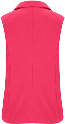 Blazer Vest for Women Lightweight Casual Work Office Blazers with Pockets Sleeveless Button Down Suit Jackets Trendy in Kuwait