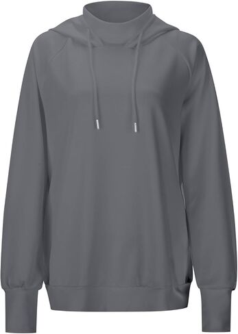 Sweatshirts for Wemen Long Sleeve Turtleneck Hoodies Trendy Casual Oversized Pullover Tops Loose Comfy Fall Clothes in Kuwait