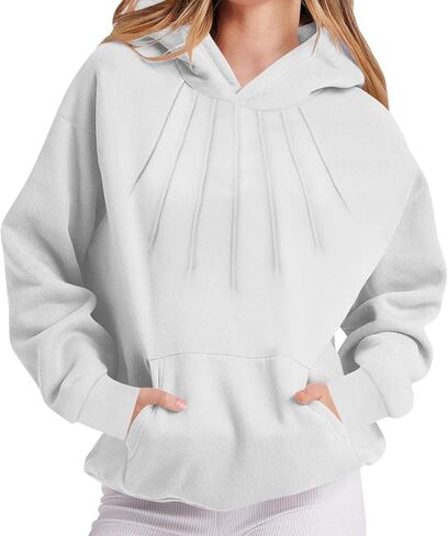 Sweatshirt for Women Long Sleeve Oversized Hoodies Fleece Lined Casual Pullover Loose Comfy Sweatshirts Fall Clothes in Kuwait