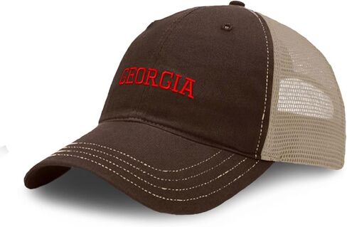 Custom Richardson Soft Mesh Cap Hat Embroidered Georgia State America USA D Trucker Hats for Men & Women in Saudi Arabia