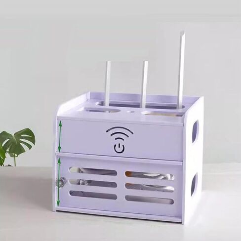 مربع تخزين WIFI متعدد الطبقات مثبت على الحائط ومربع تخزين لوحات فك ترميز التلفزيون ، 33x24.5x25.5cm ، Desk Nizer F in Saudi Arabia