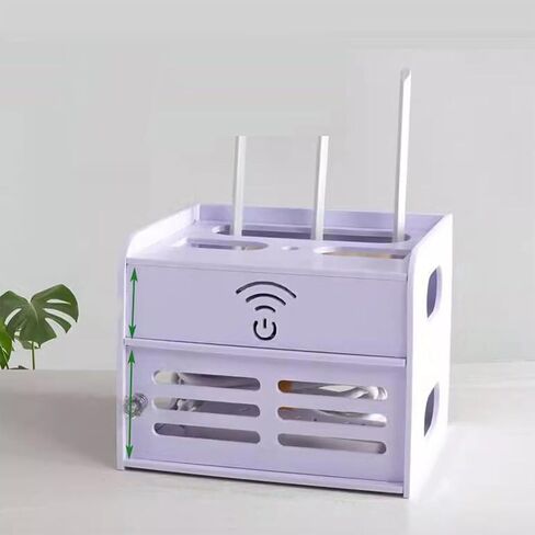مربع تخزين WIFI متعدد الطبقات مثبت على الحائط ومربع تخزين لوحات فك ترميز التلفزيون ، 33x24.5x25.5cm ، Desk Nizer F in Saudi Arabia
