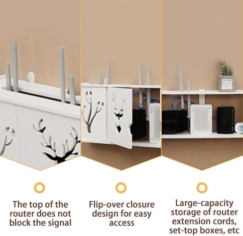 جهاز توجيه WiFi Hidden Box ، تخزين الجدار Nizer للأسلاك ، إدارة الكابلات المنزلية ، RO تزيين in Saudi Arabia