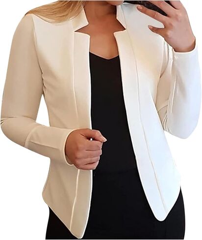 Business Casual Cardigan Women Long Sleeve Open Front Work Office Suit Jackets Trendy Plus Size Lightweight Blazer in Kuwait