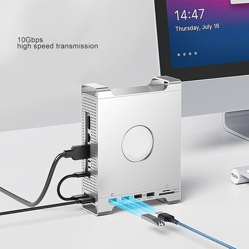 MINI M4 Stand Hub Dock ، مع SSD العلبة 10 جيجابت في الثانية USB3.2 لـ MINI M4 و M4 Pro 2024 مع 4K60Hz 8TB NVME SSD Support 2230 2242 2280mm in Kuwait