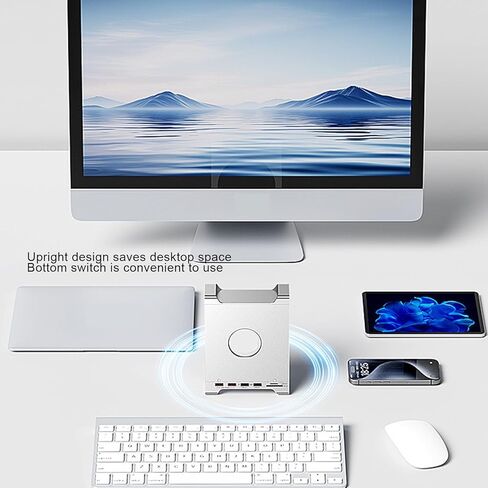 MINI M4 Stand Hub Dock ، مع SSD العلبة 10 جيجابت في الثانية USB3.2 لـ MINI M4 و M4 Pro 2024 مع 4K60Hz 8TB NVME SSD Support 2230 2242 2280mm in Kuwait