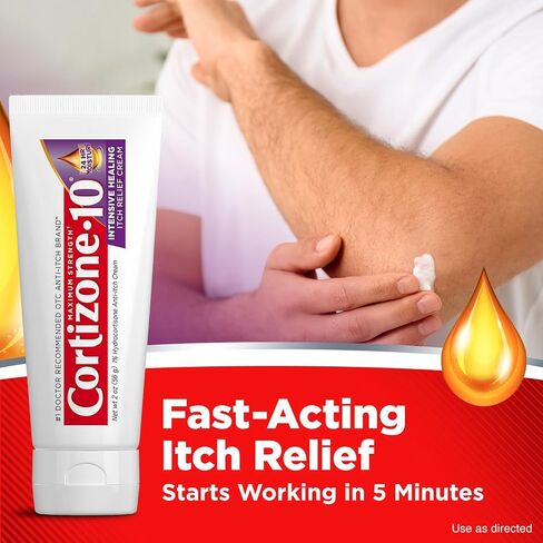 Cortizone 10 Maximum Strength Intensive Moisture Anti-Itch Creme, 1% Hydrocortisone, 1 oz. in Kuwait