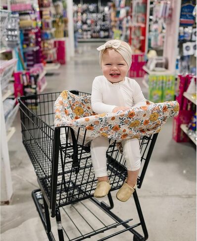 Konssy Baby Car Seat Covers, Stretchy Carseat Covers for Girls & Boys | Buttery Soft, 5-in-1 Car Seat Canopy, Nursing Cover, Carrier, Stroller, High Chair & Shopping Cart Cover (Floral) in Saudi Arabia