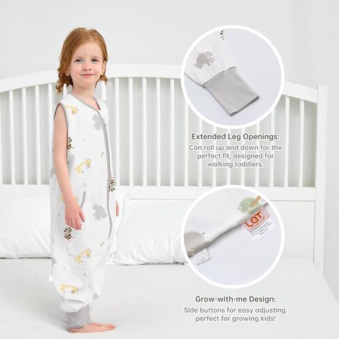 LAT 2Pack Baby Sleep Sack,Summer Toddler Cotton Sleep Sacks with Legs,for Baby Boys Girls,Baby Wearable Blanket with Zipper in Saudi Arabia