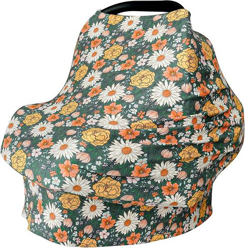 Konssy Baby Car Seat Covers- Multi-use Carseat Canopy for Babies, Stretchy Infant Carseat Cover Boy, Shower Gifts for Unisex Boys and Girls in Saudi Arabia