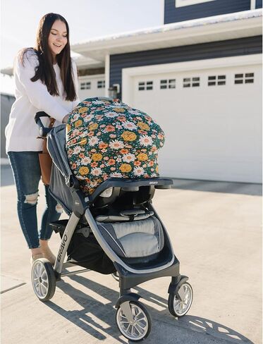 Konssy Baby Car Seat Covers- Multi-use Carseat Canopy for Babies, Stretchy Infant Carseat Cover Boy, Shower Gifts for Unisex Boys and Girls in Saudi Arabia