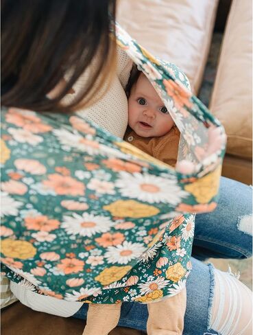 Konssy Baby Car Seat Covers- Multi-use Carseat Canopy for Babies, Stretchy Infant Carseat Cover Boy, Shower Gifts for Unisex Boys and Girls in Saudi Arabia