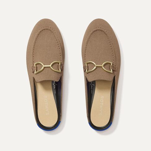 Rothy's The Double Bit Loafer Mule Women's Slip-On Shoes | Rounded-Toe Flats, Sustainable & Washable, Made with Recycled Plastic Bottles in Saudi Arabia