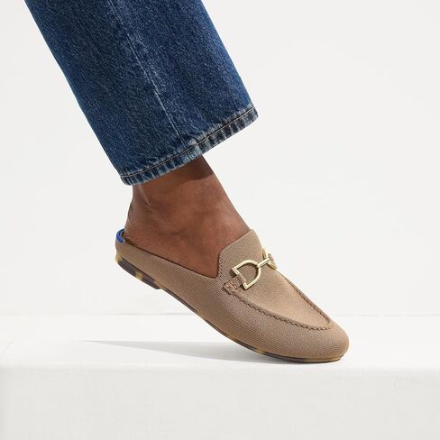 Rothy's The Double Bit Loafer Mule Women's Slip-On Shoes | Rounded-Toe Flats, Sustainable & Washable, Made with Recycled Plastic Bottles in Saudi Arabia