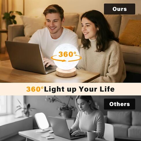 Doraubia Light Therapy Lamp,10000 Lux Sun Lamp with 3 Color Temperatures,Adjustable Brightness,Timer & Memory Function, Happy Daylight Lamp，Full Spectrum Light with Remote Control for Home, Office in Kuwait