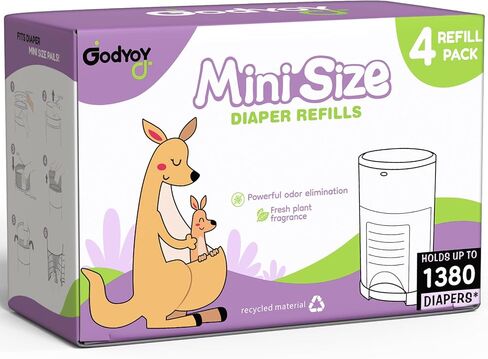 عبوات متوافقة مع أكياس ملء Dekor Classic Diaper Pail | 4 حزمة | فائقة الرائحة القوية مزيل الرائحة أكياس سميكة حفاضات سميكة | يحمل كل ما يصل إلى 2772 حفاضات | رائحة الليمون الطازجة | من السهل استبدال in Kuwait