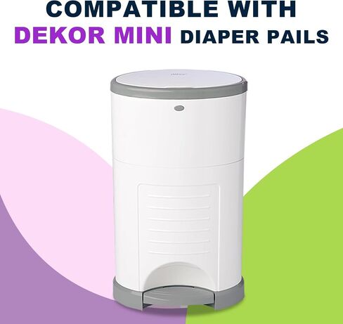 عبوات متوافقة مع أكياس ملء Dekor Classic Diaper Pail | 4 حزمة | فائقة الرائحة القوية مزيل الرائحة أكياس سميكة حفاضات سميكة | يحمل كل ما يصل إلى 2772 حفاضات | رائحة الليمون الطازجة | من السهل استبدال in Kuwait