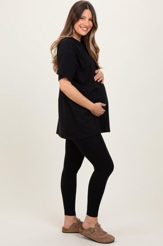 PinkBlush Oversized Crewneck Short Sleeve and Legging Maternity Set in Saudi Arabia