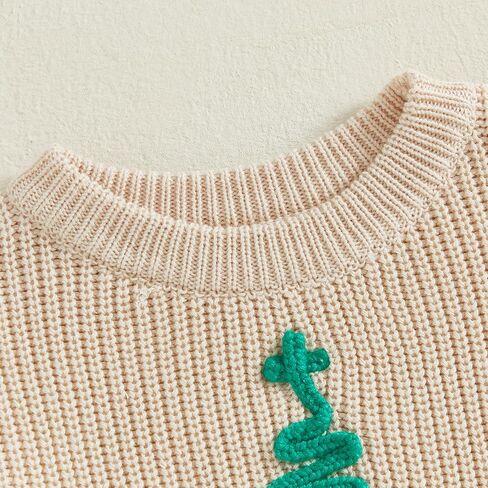 Toddler Baby Girl Boy Christmas Sweater Embroidery Letter Long Sleeve Knit Sweatshirt Top Xmas Fall Winter Clothes in Saudi Arabia