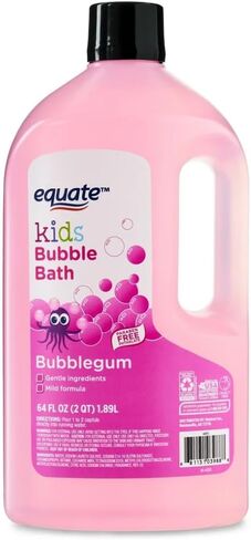 Equate Kids Bubble Bath, Bubblegum Scent, Gentle Formula, 64 FL OZ in Saudi Arabia