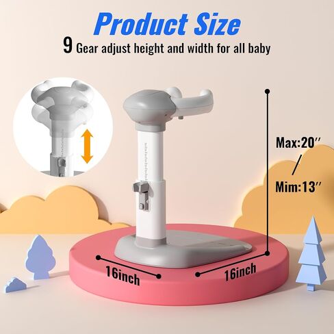 Baby Shower Standing Support,Adjustable Toddler Bath Stand with Anti-Slip Baseboard,for Changing Clothes,Bathing by Standing up Themselves,Shower holder Maker Idea Gift for 8-36 months in Saudi Arabia