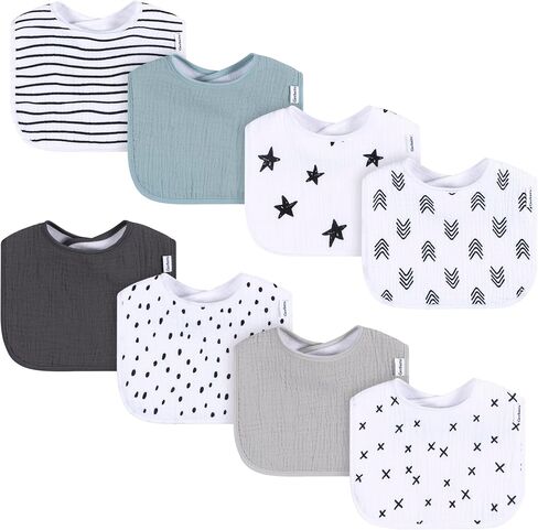 Gerber Unisex Baby Muslin 8 Pack Drooling Bibs in Saudi Arabia